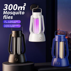 Lampe anti-moustiques électrique portable 3 modes avec éclairage de camping, rechargeable USB, piège à insectes et tue-mouches pour patio et bureau - Product Image 1