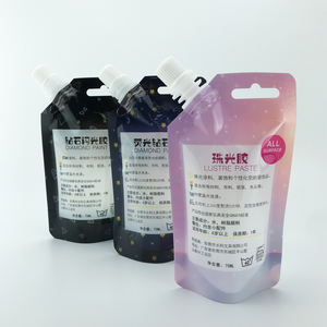 Precio de fábrica MOQ BAJO Ventana impresa personalizada Niños Perla Pegamento Embalaje Plástico Stand up Bolsa Caño Bolsas - Product Image 4