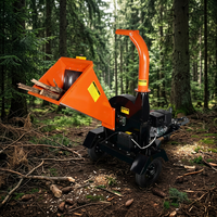 Broyeur de branches industriel 18HP à essence avec démarrage électrique, capacité de broyage de 150 mm, déchiqueteur de branches en bois