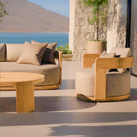 Ensemble de canapés de patio imperméable à l'eau 4 pièces en osier pour le salon en aluminium rotin ensemble de meubles d'extérieur avec foyer