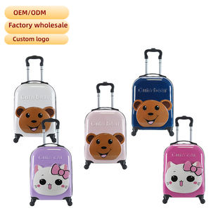 Valise à roulettes personnalisable 18 pouces à double tige et quatre roues, légère, avec motif <span class=keywords><strong>de</strong></span> dessin animé - Product Image 1