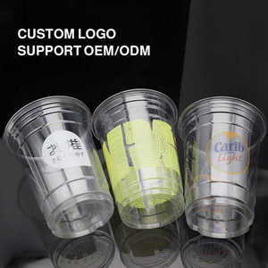 Vente en gros de gobelets en plastique transparent pour boissons et jus, avec logo personnalisé, 9, 16, 20, 30 oz, 90 mm, PET, polypropylène PP - Product Image 4