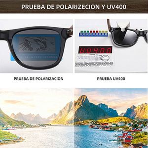 Gafas de Sol Polarizadas Cuadradas con Marco de Madera para Hombre y Mujer, Moda 2022, Gafas de Sol de Madera Natural para Conducir - Product Image 5