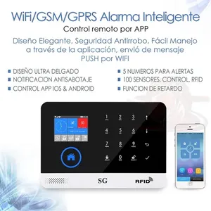 ชุดเซ็นเซอร์รักษาความปลอดภัยแบบไร้สาย Wi-Fi เซลลูลาร์ไร้สายระบบเตือนภัยผ่านแอป GSM สำหรับบ้านหรือธุรกิจระบบเฝ้าระวังในพื้นที่ใกล้เคียง - Product Image 2