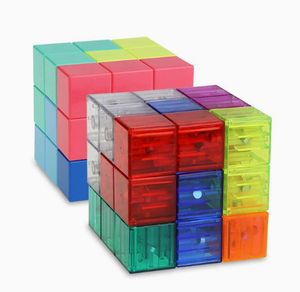 Nhựa mini Magic <span class=keywords><strong>Cube</strong></span> Khối Câu Đố 3x3x3 với thẻ não đào tạo giáo dục biểu tượng tùy chỉnh hộp màu Unisex - Product Image 4