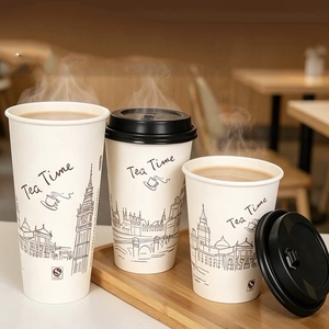 Vaso de Café Biodegradable Impreso, Aislado Térmicamente, Envase para Bebidas, 80mm 90mm de Diámetro, Vaso de Papel para Llevar con Logotipo Personalizado - Product Image 5