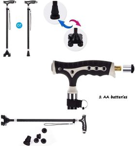 Nạng Đi Bộ Có Thể Gập Lại Gậy Đi Bộ Có Thể Gập Lại Gậy Đi Bộ Dạng Ống Lồng Tay Cầm Chữ T Có Đèn Led - Product Image 2