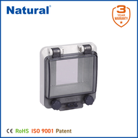 Boîte de jonction électrique en plastique, boîte de jonction électrique naturelle étanche avec couvercle Transparent PC, pièces