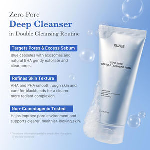 ครีมล้างหน้าออร์แกนิคสูตรอ่อนโยน ผสม AHA BHA PHA สำหรับทำความสะอาดผิวอย่างล้ำลึก ขจัด<span class=keywords><strong>สิว</strong></span>เสี้ยน ทำความสะอาดรูขุมขน ผลิตภัณฑ์ทำความสะอาดผิวหน้าแบบแคปซูลสีฟ้า - Product Image 2