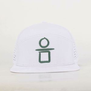 Casquette Snapback Unisexe Personnalisée 6 Panneaux 100% Polyester à Visière Plate, Imperméable, Brodé Style Hip Hop avec Trous Découpés au Laser pour la Plage - Product Image 2