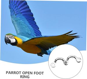Nieuwe Gesneden Vogels Ringen Roestvrijstalen Metalen Aluminium Accessoire Voor Papegaaien Outdoor Vliegtraining Activiteit Opening Clip - Product Image 4