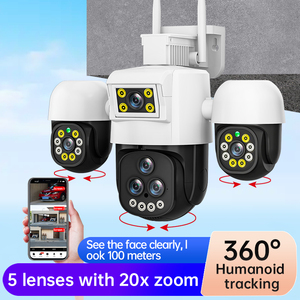 IP66 không thấm nước 3-Ống Kính IP <span class=keywords><strong>Camera</strong></span> không dây Alexa giọng nói 360 độ xoay chuyển động phát hiện 2.4G WIFI máy ảnh - Product Image 2