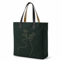 Sac personnalisé en coton naturel pour le commerce de détail offshore, avec support en tissu toile de Noël à motif étoile givrée, encre de qualité supérieure, expédition rapide et sur mesure, pour les commandes à fort volume.