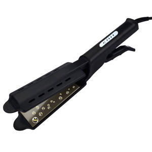 Cadeaux de fête : Brosse lissante et fer à friser en céramique à température réglable sur quatre niveaux, peigne chauffant pour la maison, outils capillaires - Product Image 1
