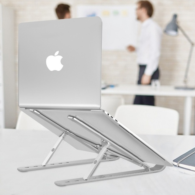 High Quality Aluminum Foldable Adjustable Portable Computer Laptop & Tablet Stand with 40KG Capacity for MacBook Air Pro iPad