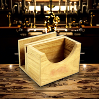 Dessous de verre en bois traditionnel et porte-menu Design durable pour les restaurants et les fêtes