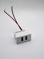 Harga Pabrik Penjualan Panas Aksesoris Berkualitas Putih untuk Soket USB Ganda 45mm 2.1A 5V Penggunaan Komersial Modular Terpadu