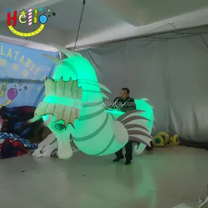 Inflatable Animal Suit Costume Product Inflatable Seahorse Walking Performance LED Light Inflatable Seahorse Costume