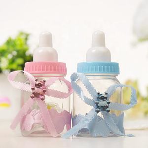 Forme de bouteille de lait fête cadeaux de faveur bébé douche boîte à bonbons en plastique - Product Image 4