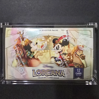 Étui de présentation en acrylique transparent avec protection UV personnalisée pour boîte de boosters TCG Lorcana Fabled, avec couvercle magnétique