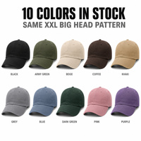 Casquette de baseball vintage 100% coton sergé XXL 68cm, chapeau de papa surdimensionné à calotte profonde avec broderie personnalisée points et lettres YKZG
