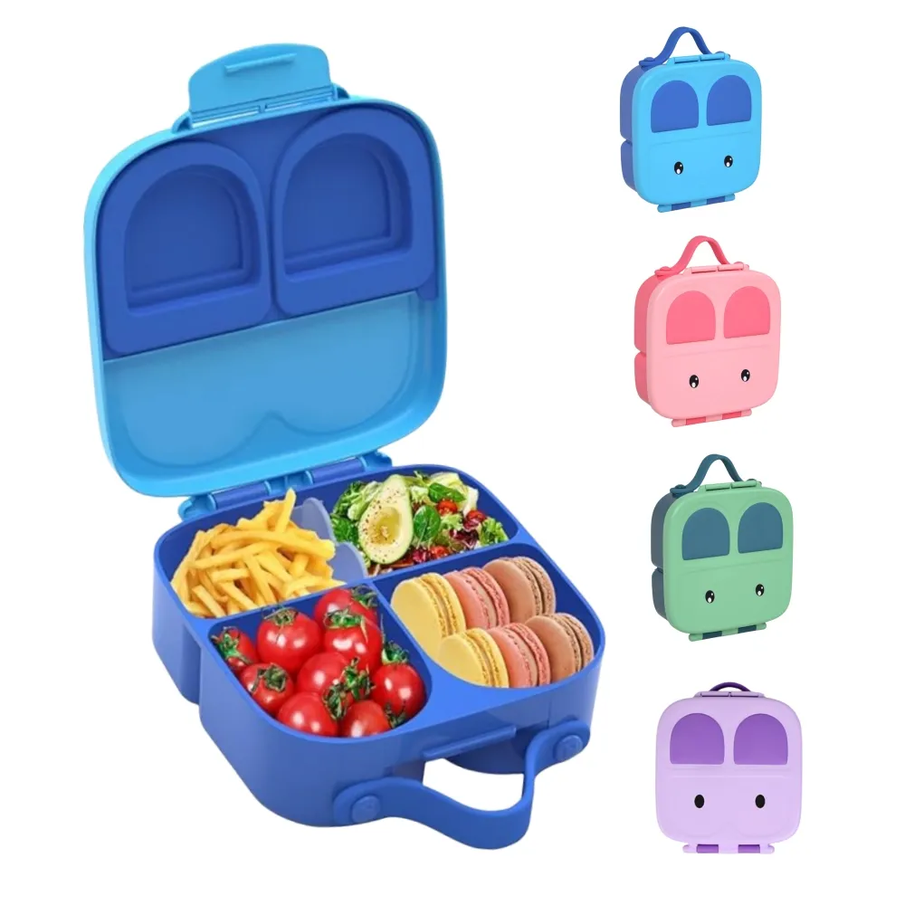 Boîte à bento loncheras en plastique personnalisée boîte à lunch à compartiment chaud pour enfants isolée en silicone