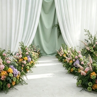 Suministros para Fiestas de Cumpleaños, Lirios Calla para Decoración de Bodas, Centros de Mesa con Flores de Iglesia, Follaje Italiano Ruscus, Flores Borgoña para Bodas