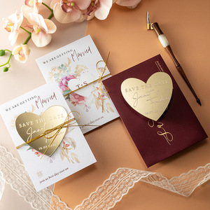 Gương Acrylic Hình Trái Tim Gương Tên Địa Điểm Thiệp Cưới Gương Acrylic Tự Làm Thiệp Cưới Trang Trí Thiệp Cưới - Product Image 4