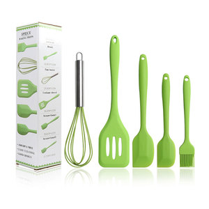 Biểu tượng tùy chỉnh bán buôn Chất lượng cao Silicone đồ dùng nhà bếp Set 5-Piece Silicone nấu ăn nhà bếp đồ dùng Set - Product Image 3