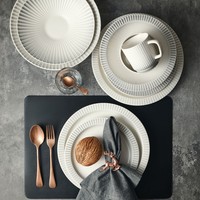 Service de Table en Grès de Style Nordique, Vaisselle en Céramique Créative pour la Maison, Assiette à Petit Déjeuner Simple, Bol à Soupe et Assiette à Fruits avec Coffret Cadeau