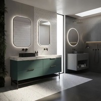 Ensemble de meubles de salle de bain modernes haut de gamme pour hôtels, hôpitaux, appartements, villas, armoire de lavabo modulaire imperméable