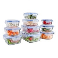 Conteneur alimentaire multifonctionnel en verre sous vide avec couvercle – Neuf – Conteneur alimentaire en verre – Conteneurs de préparation de repas en verre