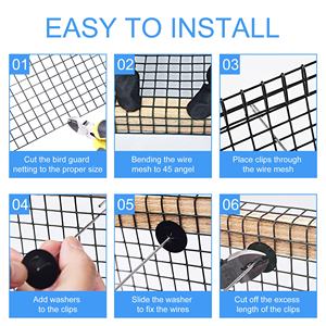 แผงโซลาร์สีดำสำหรับป้องกัน<span class=keywords><strong>นก</strong></span>รั้วตาข่ายพีวีซีเคลือบ PVC - Product Image 3