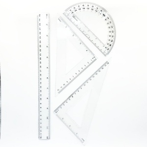 Juego de Reglas de Plástico Promocional de Varios Tamaños, Juego de Geometría para Estudiantes, Regla Triangular, Transportador para la Escuela - Product Image 3