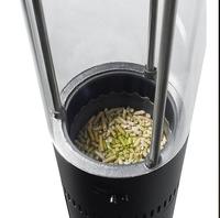 Poêle à granulés autoportant moderne en acier et métal pour l'extérieur Chauffage de terrasse Chauffage à granulés de bois alimenté au gaz