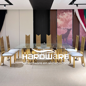 Centros de <span class=keywords><strong>mesa</strong></span> dorados de acero inoxidable Piezas de centro de café cuadradas <span class=keywords><strong>Mesa</strong></span> de comedor fina de boda moderna de <span class=keywords><strong>4</strong></span> plazas <span class=keywords><strong>y</strong></span> precios de <span class=keywords><strong>4</strong></span> <span class=keywords><strong>sillas</strong></span> - Product Image 2