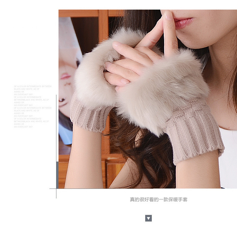 Winterhandschuhe fr Damen Fingerlose Handschuhe Ohne Finger mit Bommel  Kunstfell-Handgelenkschoner Gestrickte Handschuhe L0003| Alibaba.com