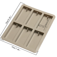 Moule en silicone pour bougies de soja DIY, tablettes de cire parfumée, fleurs séchées, tablettes de cire parfumée, moule en silicone à 6 trous, moules à savon