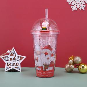 Gobelets à café en plastique à double paroi de 16 oz avec paille pour Noël, bouteille d'eau, gobelet isotherme - Product Image 3