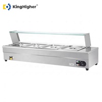 Bain-marie électrique commercial, chauffe-plats, vitrine de comptoir pour traiteur, buffet, équipement de restaurant, grande capacité