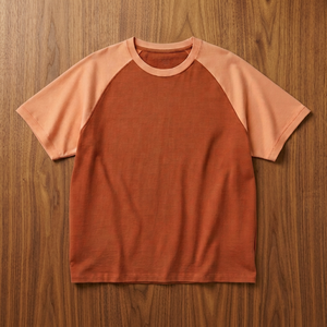 T-shirt Homme 100% Coton à Manches Raglan Unies Col Rond Respirant Tricoté Décontracté Streetwear Écologique Grande Taille 5XL 320g - Product Image 4