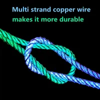 Cables de Datos USB RGB de Carga Rápida para Teléfono Móvil Tipo C, Luminosos, Duraderos y Populares