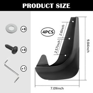Protection anti-éclaboussures <span class=keywords><strong>pour</strong></span> voiture en 4 pièces, sans perçage, protection anti-éclaboussures pliable <span class=keywords><strong>pour</strong></span> voitures, protection anti-éclaboussures universelle <span class=keywords><strong>pour</strong></span> camions - Product Image 2