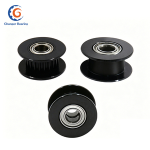 <span class=keywords><strong>Poulie</strong></span> tendeur noire, largeur de courroie 6 mm, roue dentée de type H, 16 dents, 20 dents, <span class=keywords><strong>poulie</strong></span> de distribution lisse GT2 - Product Image 1