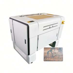 Mini 60W nouvelle Machine de gravure Laser CO2 refroidissement par eau prend en charge les formats AI DXF pour bois papier caoutchouc MDF contreplaqué verre acrylique - Product Image 4