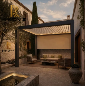 Pergola intérieure/extérieure 6x7m murale en verre avec portes coulissantes, pergola sur mesure pour terrasse résidentielle - Product Image 4