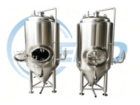Fermenteur à bière en acier inoxydable LENO Price Quality Brewery, conique, à refroidissement par immersion, à double enveloppe
