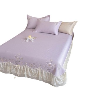 Juego de colchonetas refrescantes de seda helada Hongchang, estilo princesa, para verano, 1.5m, 1.8m, 2.0m - Product Image 2