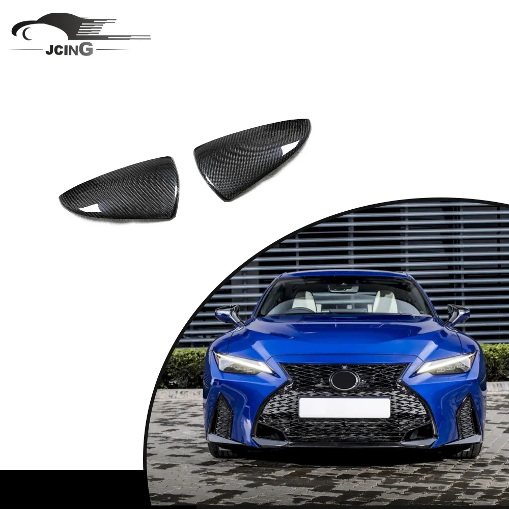 For Lexus IS 500 350 2019-2022 Real Carbon Fiber Side Door Rear View Mirror Cover