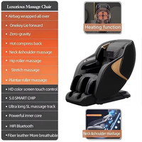 Fauteuil de massage inclinable avancé avec thérapie de chaleur profonde, cuir résistant au froid et style classique et stable